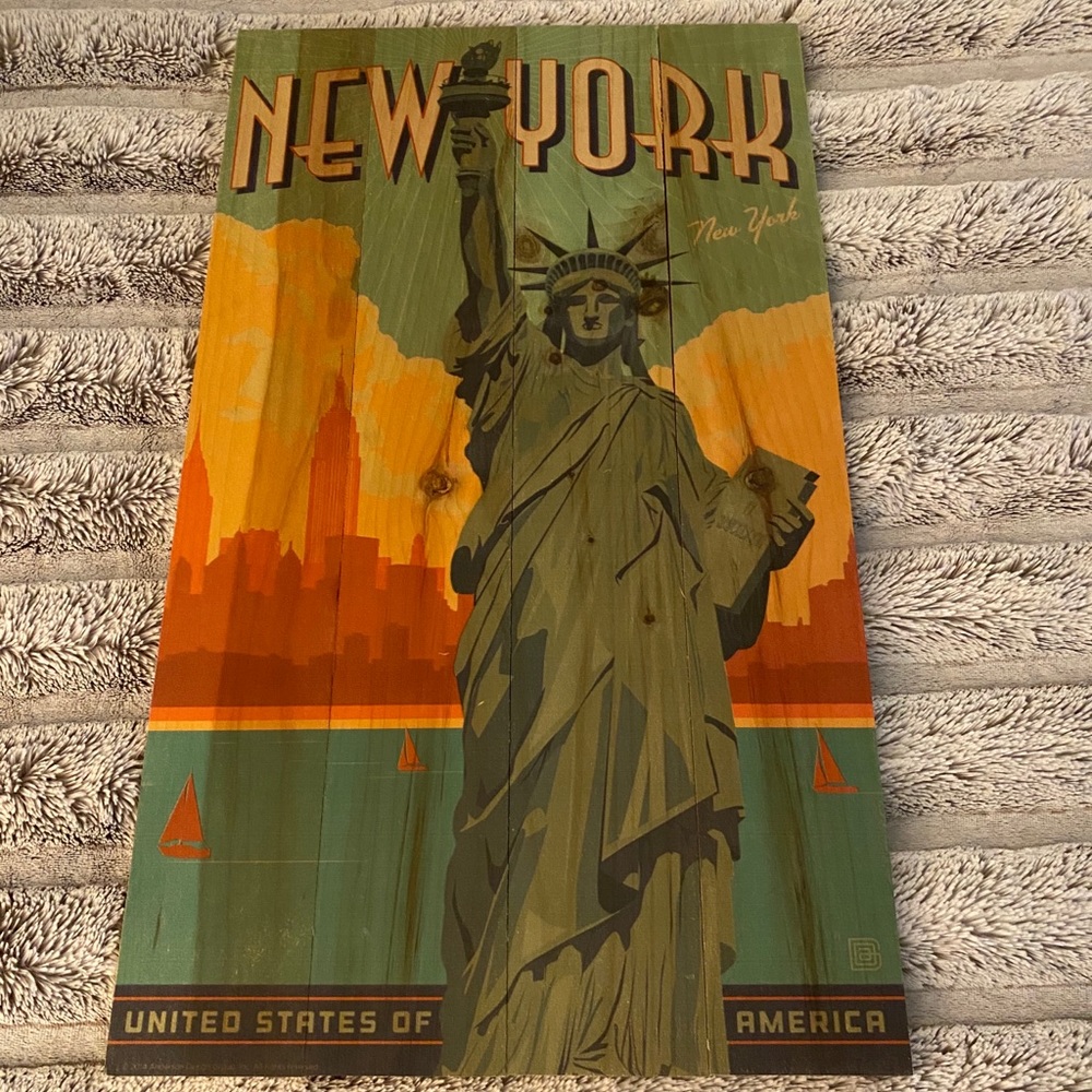 Repurposed Wood NY Sign